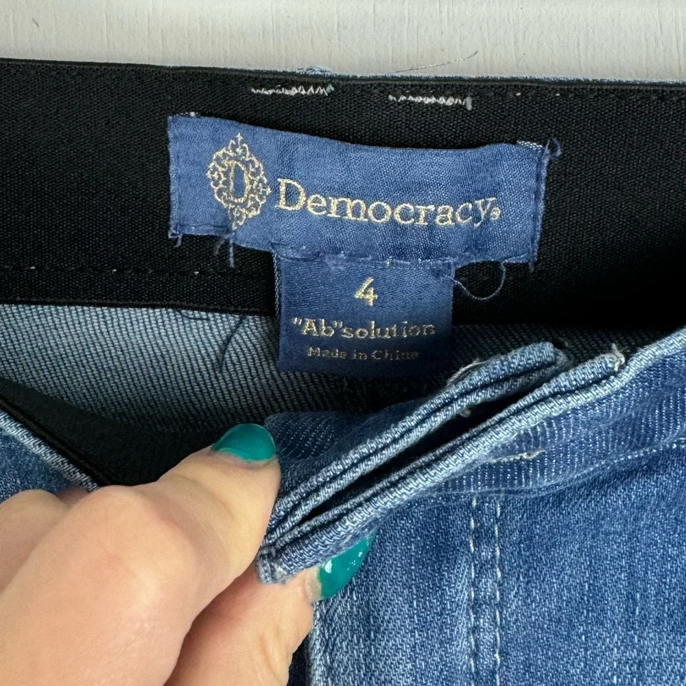 Democracy Ab Technology Vintage High Rise Skinny Straight Leg Jeans Sz 4